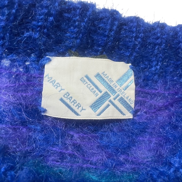 Mary Barry Ireland Sweater “Large” (see measurements) Cardigan 100% Wool Vintage - Picture 2 of 5